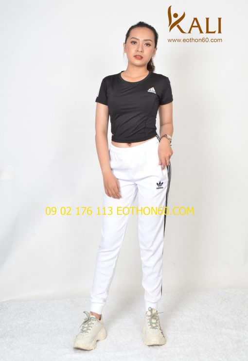 SET ÁO CROPTOP DAS MIX QUẦN JOGGER 3 SỌC - đồ tập gym đồ tập yoga -eothon60.com